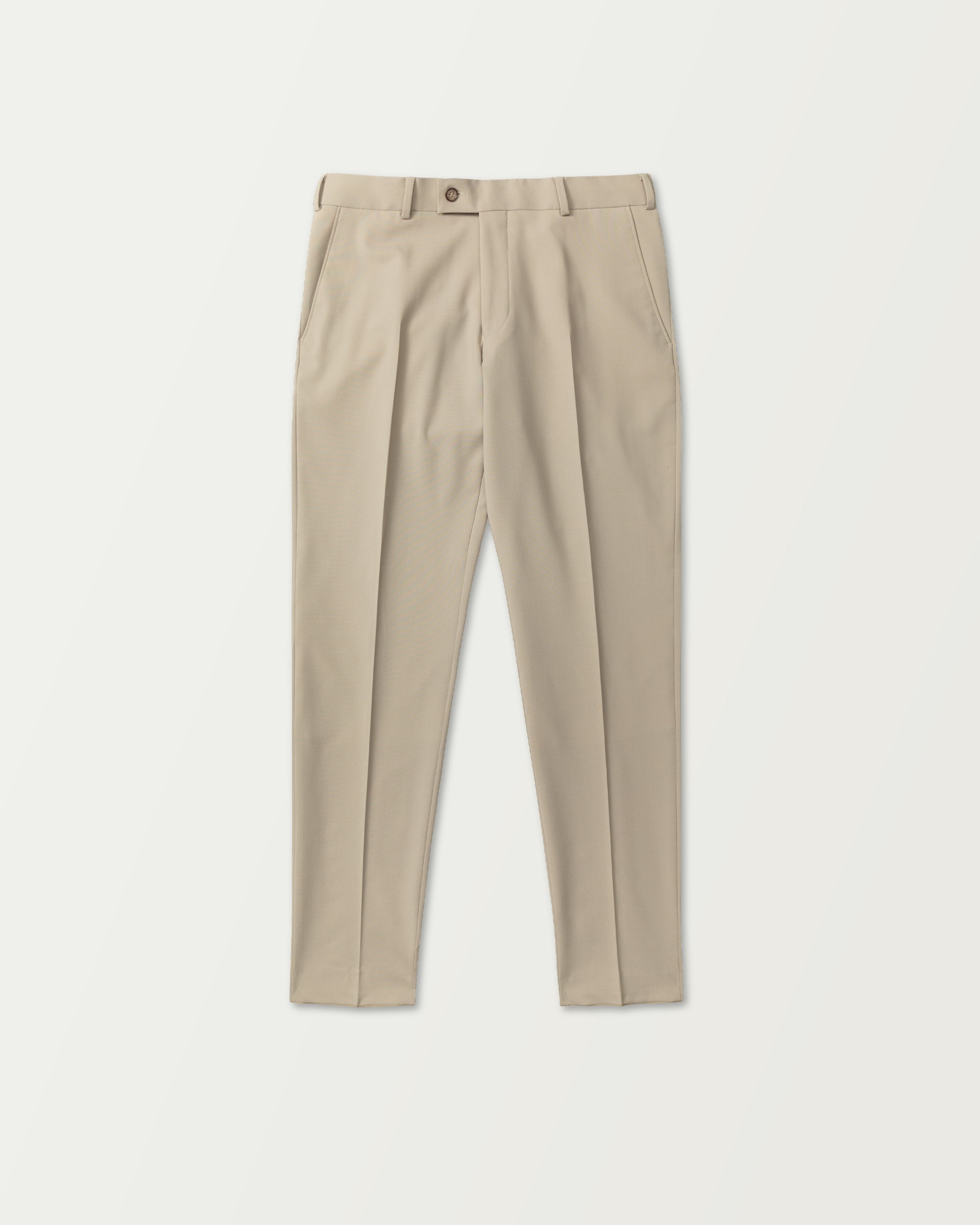 Turo - Stretch Wool Suit in Athlete fit Light Beige Trousers